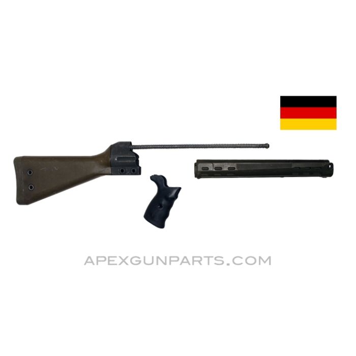 G3 / HK91 Stock Assembly with Handguard, Green with Black Grip, *Good* 