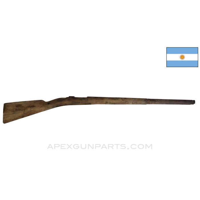 M1891 Argentine Mauser Stock, 44.5", Stripped, Cracked/Repaired, Wood *Fair*