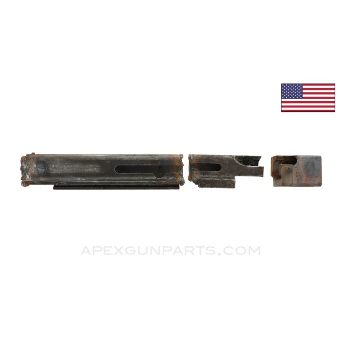 M1 / M1A1 Thompson Torch Cut Receiver, Has Threaded Nose Section, NO Back End *Good / Light Rust* 