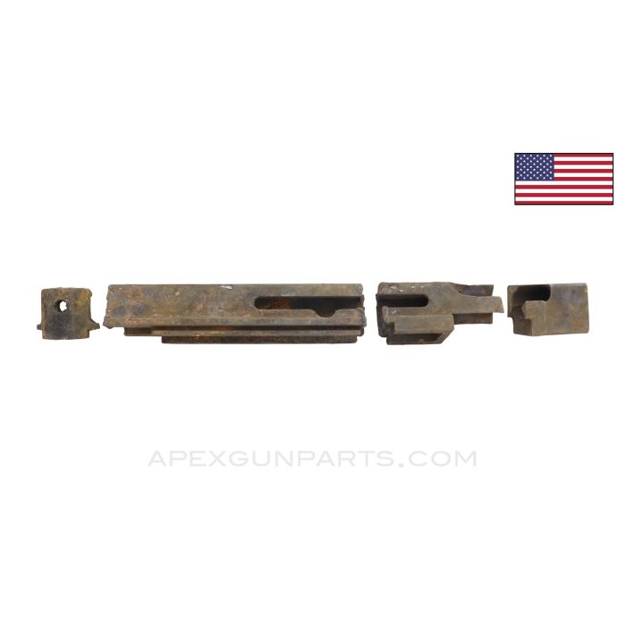 M1 / M1A1 Thompson Torch Cut Receiver Project, Has Threaded Nose Section, Includes Back End *Fair / Rusty* 