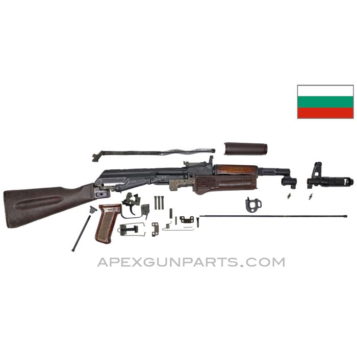 Bulgarian AK-74 Parts Kit, Plum Polymer Furniture, Russian Trunnion, 5.45x39 *Very Good* 