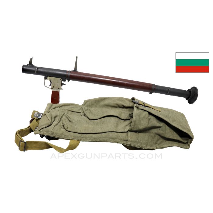 Bulgarian RPG-2 Anti-Tank Launcher, w/ Bakelite Tube Cover and RPG Backpack, Black, Demilled *Very Good* 