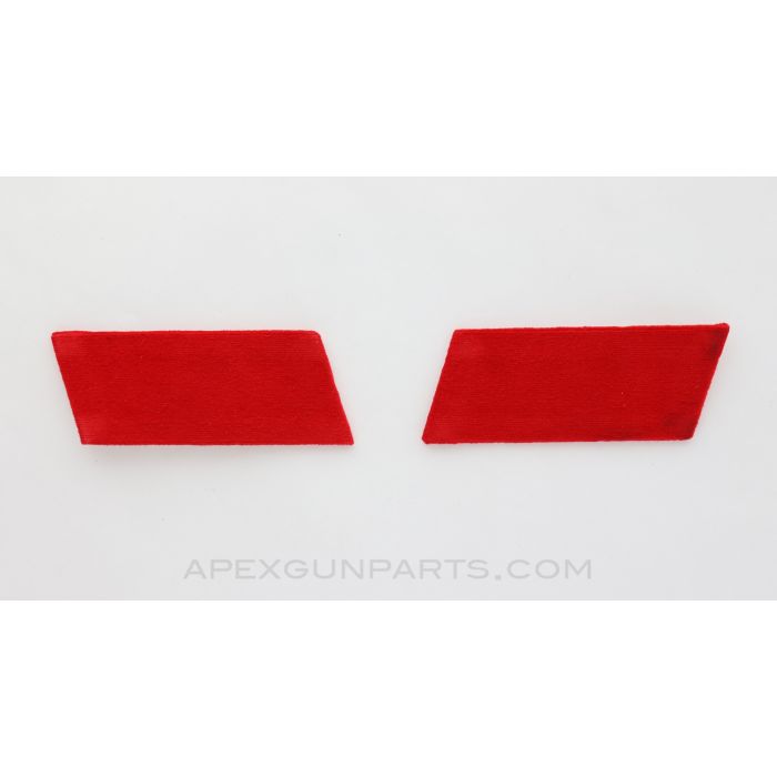 Chinese PLA Collar Tabs, Red, Military *NOS*