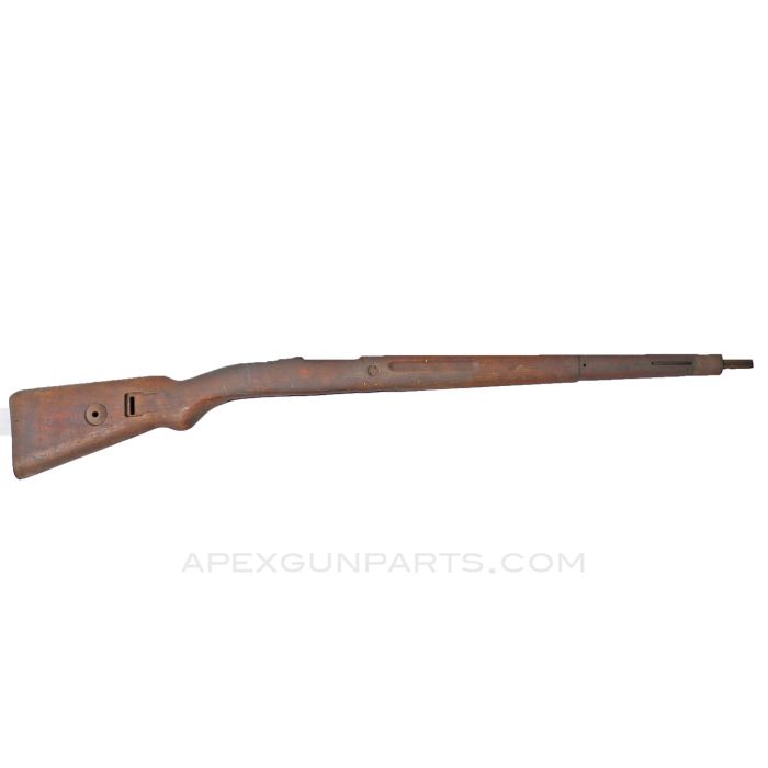G24T Mauser Stock, 37.5", Waffen Marked, Czech Blank, w/ Bayonet Lug & Buttplate, WW2 Issue *Good*