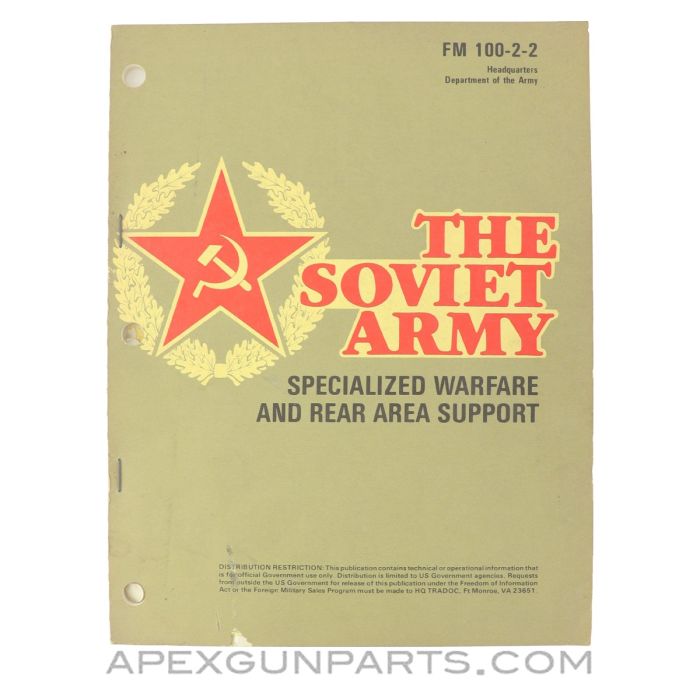 The Soviet Army, Field Manual, Department of The Army, Paperback 1984, FM 100-2-2 *Good*