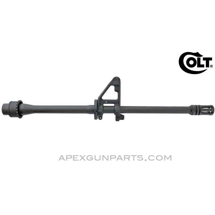 Colt AR-15 / SMG 9mm Barrel Assembly, 16" 1/10 Chrome Lined, w/Nut, Front Sight & Flash Hider *NEW* 