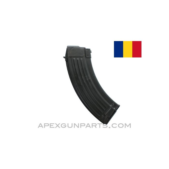 AK-47 Magazine, 30rd Steel, 7.62x39, Romanian, Blued *Excellent* 
