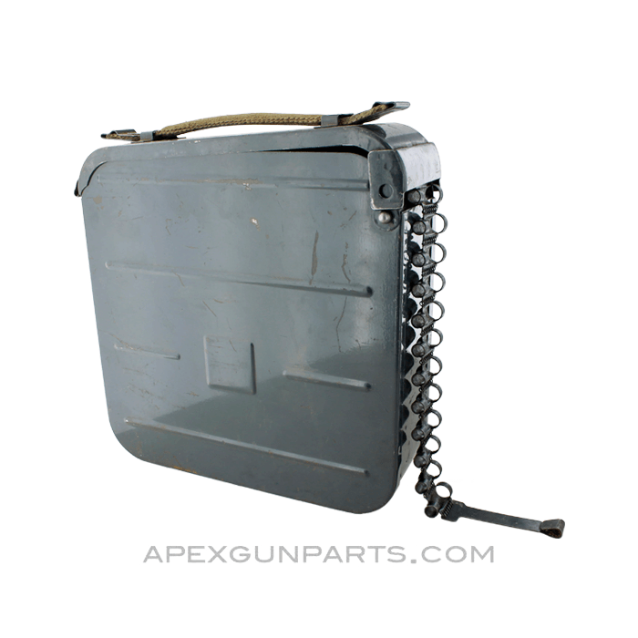 East German Ammo Can With Yugoslavian M84 Links, Assorted, 7.62x54r, *Good* 