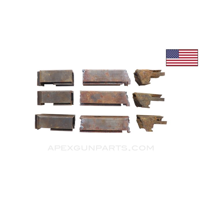 1928A1 Thompson Torch Cut Project Receivers, No Threaded Nose Section , Set of 3, Rusty, *Poor AS-IS*