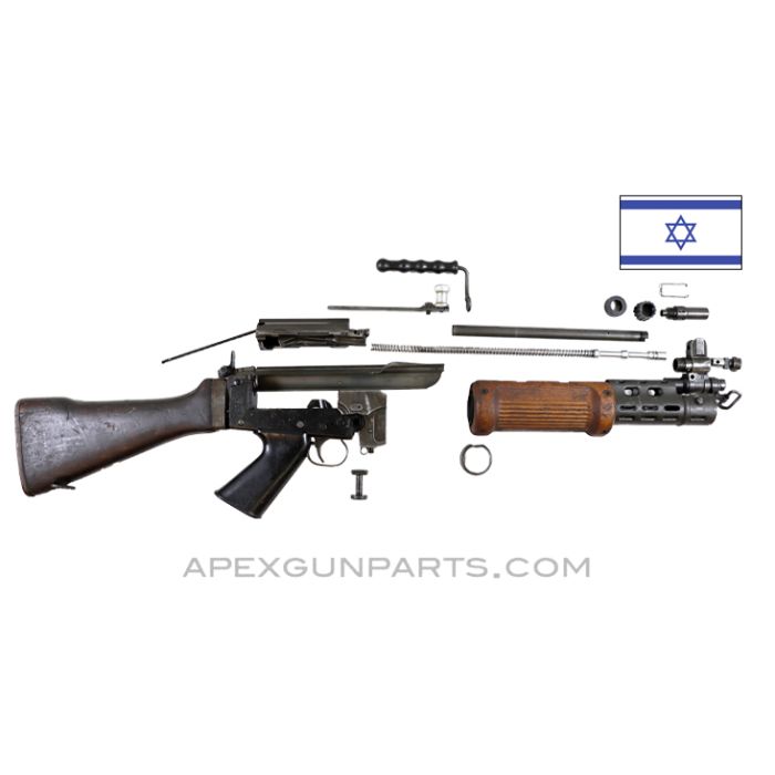 Israeli FAL Light Rifle Parts Kit, Wood Stock, Early, 7.62X51 NATO *Good*