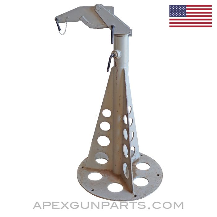 .50 CAL Navy Deck Gun Pedestal Mount for Browning, Steel, Painted Gray *Very Good* 