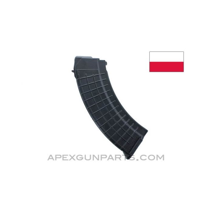 AK-47 Magazine, 25rd, Black Polymer, 7.62X39, Polish *NEW* 
