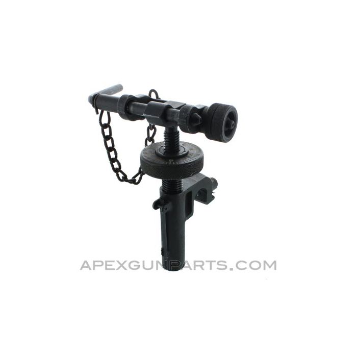 T&E Mechanism, Fits M3 Tripod & M2 .50 Browning, Complete with Long Pin, *Good to Very Good*