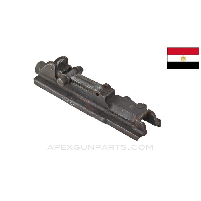 Egyptian FN49 Receiver Cover & Rear Sight, w/o Locking Key, 8mm Mauser *Good*