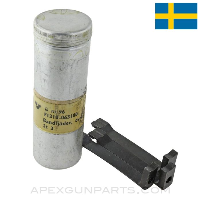 Swedish Mauser M96 Front Barrel Band Spring, 3 in a Tin *NOS*