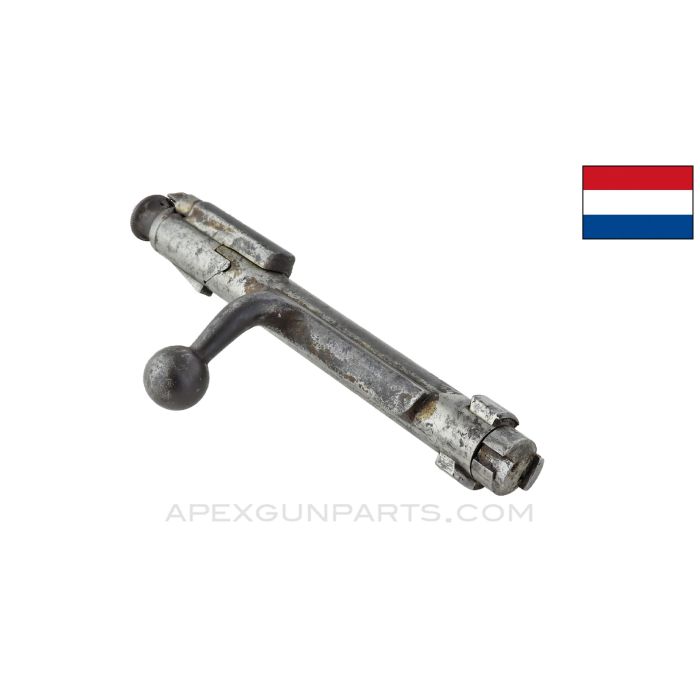 Dutch Mannlicher 1895 Bolt Assembly, Curved Handle, *Good*