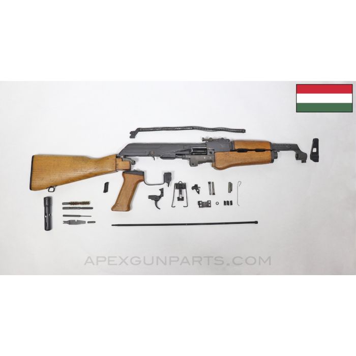 Hungarian AK-63F Fixed Stock Parts Kit, w/ Wood Grip, Matching, 7.62x39 *Excellent*