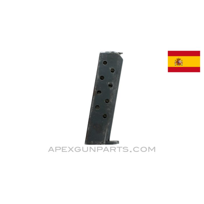 Spanish Ruby Pistol Magazine, 9rd, Blued, 7.65 / .32 ACP *Good*