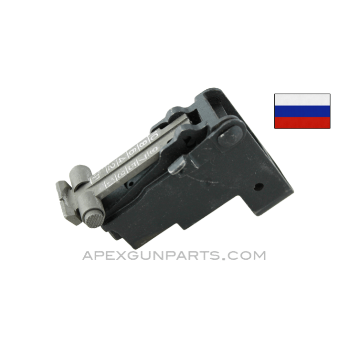 Russian Izhevsk AKM Rear Sight Block Assembly, Milled, *Very Good*