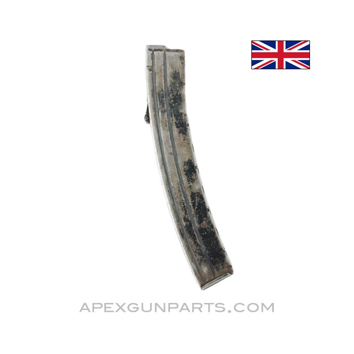 Sterling SMG Magazine, 34rd, 9mm, Worn Finish *Very Good* 