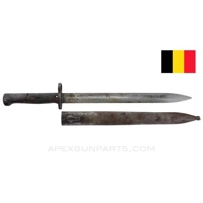 FN Model 24 Bayonet and Scabbard, Chipped / Dented *Poor*