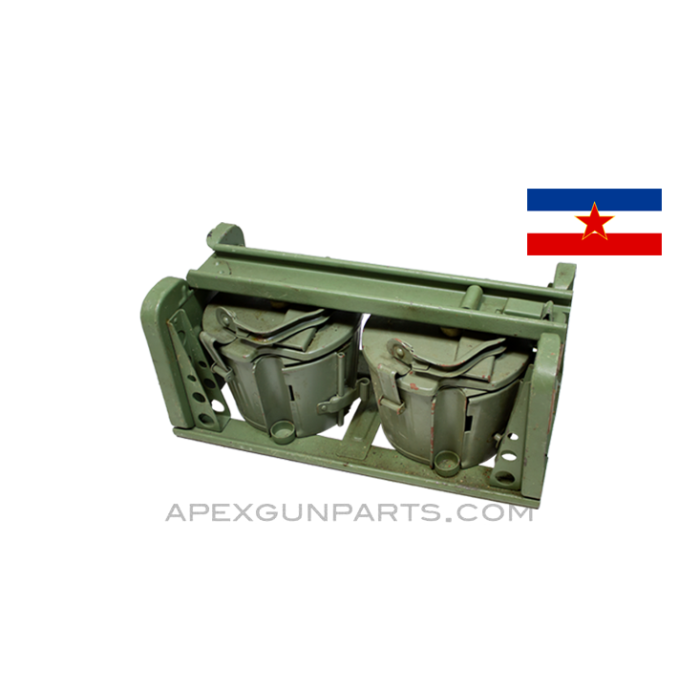 MG-42 / M53 / MG-34 Basket Carrier with Belt Drums, JNA Green, *Very Good* 