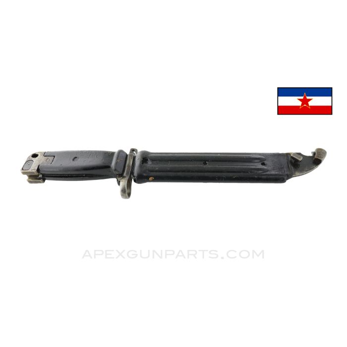 Yugoslavian Type 3 AK Bayonet and Scabbard, *Good*