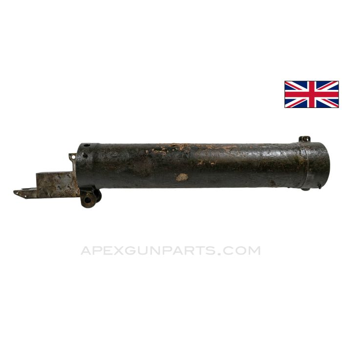 Vickers Machine Gun Smooth Water Jacket w/ Trunnion, Stripped, Green Painted *Good* 