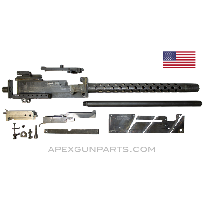 Browning 1919A4 Parts Kit w/Barrel, Tank Gun, Torch Cut RHSP, Bad Trunnion, USGI .30-06 