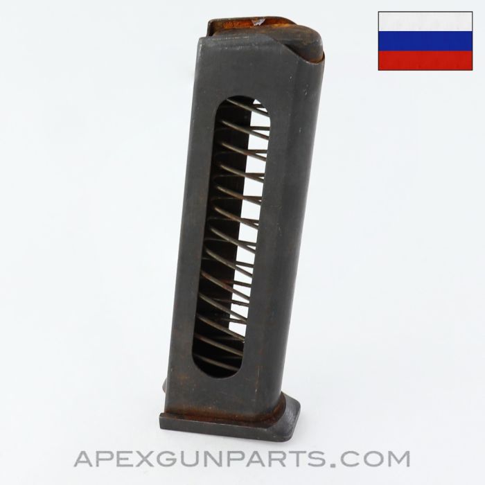 Russian Makarov Magazine, 8rd, Blued, 9x18mm *Fair*