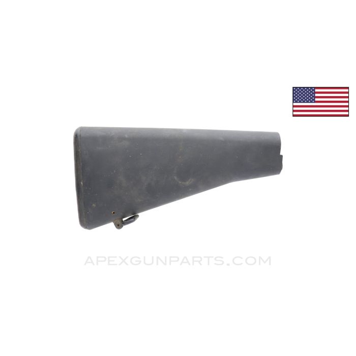 Colt AR-15 / M16 Buttstock Assembly W/Sling Swivel & Solid Buttcap, *Good*