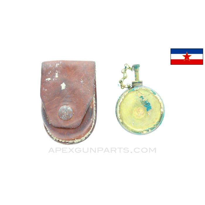 Yugoslavian Rifle Pouch, w/ Oil Bottle *Good*