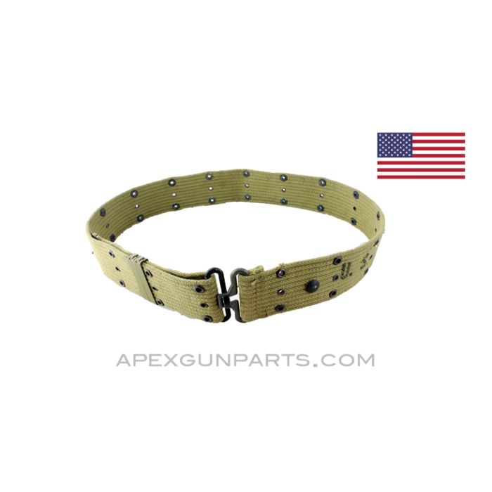 USGI M1936 Pistol Belt, OD Green Canvas, WWII Issue, *Very Good* 