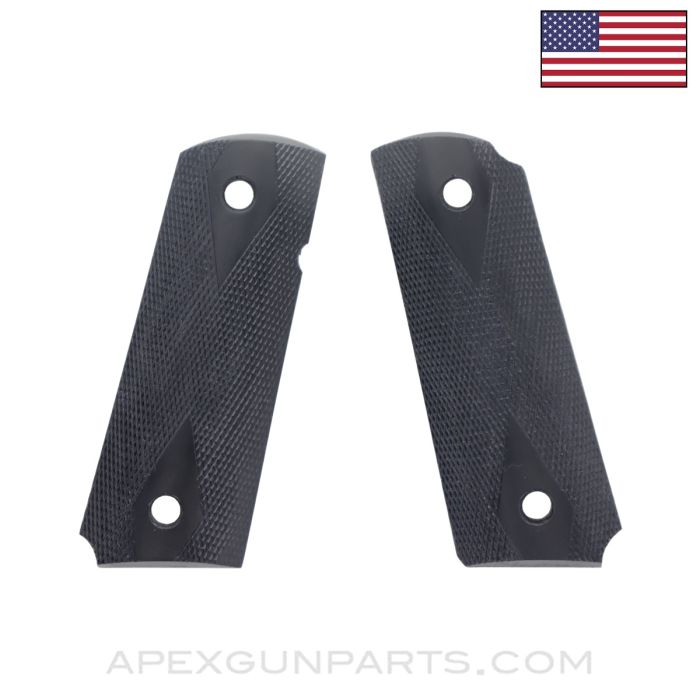 Colt 1911 Officer Model Grips, Black Polymer, *New Manufactured*