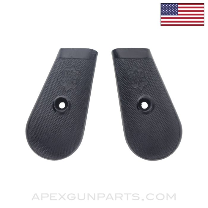 Mauser 1896 Broomhandle MW Grips, Black Polymer, Checkered, *New Manufactured*