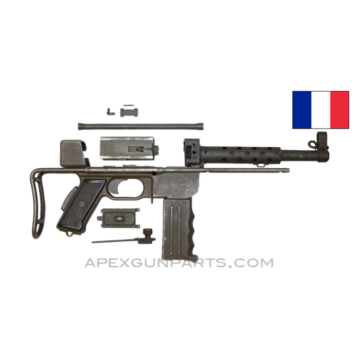 French MAT-49 Parts Kit, 9" Barrel, Collapsible Stock, With Grip Safety, 9mm, Model 1, *Good* 
