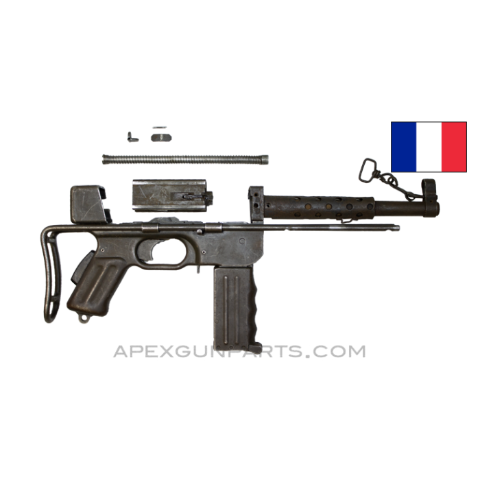 French MAT-49 Parts Kit, 9" Barrel, Collapsible Stock, 9mm, Model 2, *Good* 