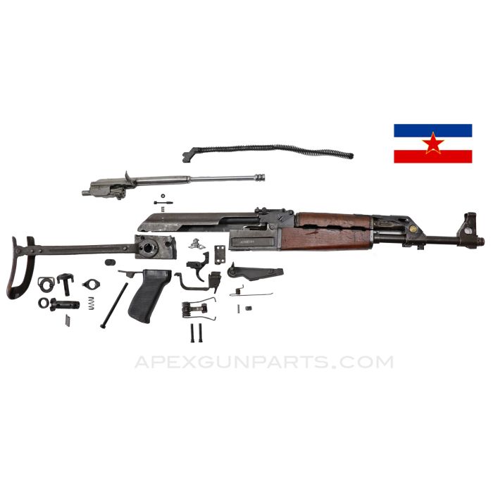 Yugoslavian M70AB Folding Stock Parts Set w/ Original Populated Barrel, Milled, 7.62x39 *Good* 