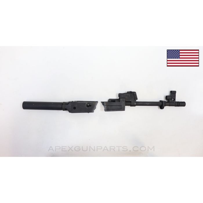 C39V2 AK Populated Pistol Barrel w/Receiver Sections, Bullet Guide and Pistol Brace Tube, 12.25", Nitrided, 7.62x39 *Excellent*