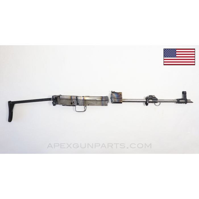 Demilled VZ-58 Receiver & Populated Barrel, w/ Trigger Guard & Folding Stock, *Good*