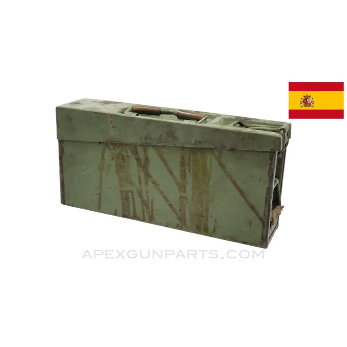 Spanish MG-42 Pre-WWII Ammo Can, w/ Carry Handle, Green, 8x57 Mauser *Good*
