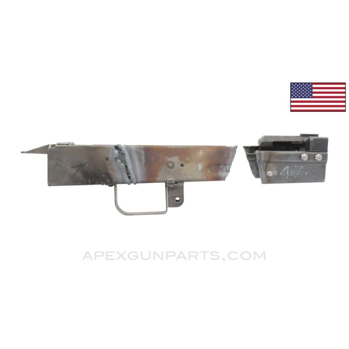 AK Bulged Front Trunnion, Rear Trunnion, with Trigger Guard & Bullet Guide, Stamped Demilled Receiver Sections, US Made *As-Is*