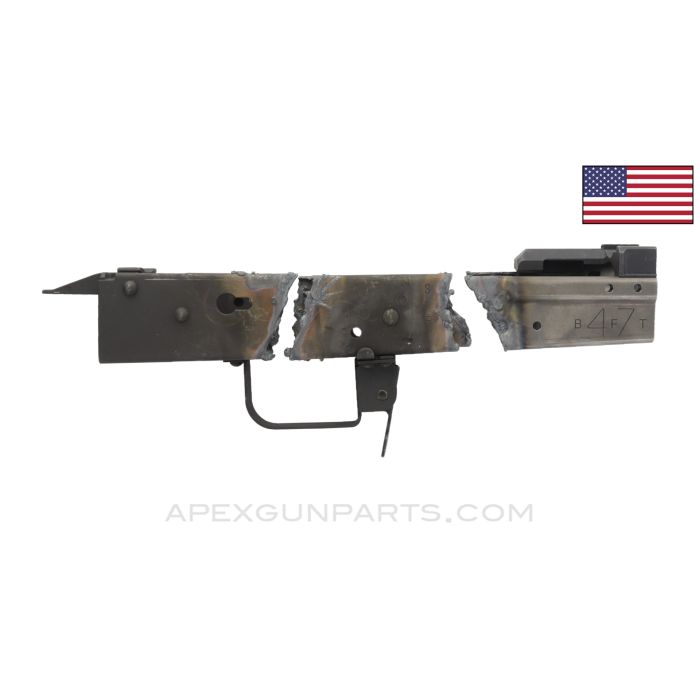 AK Bulged Front Trunnion, Rear Trunnion, Trigger Guard Assembly & Bullet Guide, Stamped Demilled Receiver Sections, US Made *As-Is*