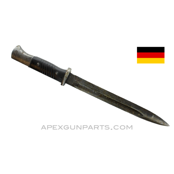 German K98 Mauser Bayonet w/ Bakelite Grips, No Scabbard, *Fair*