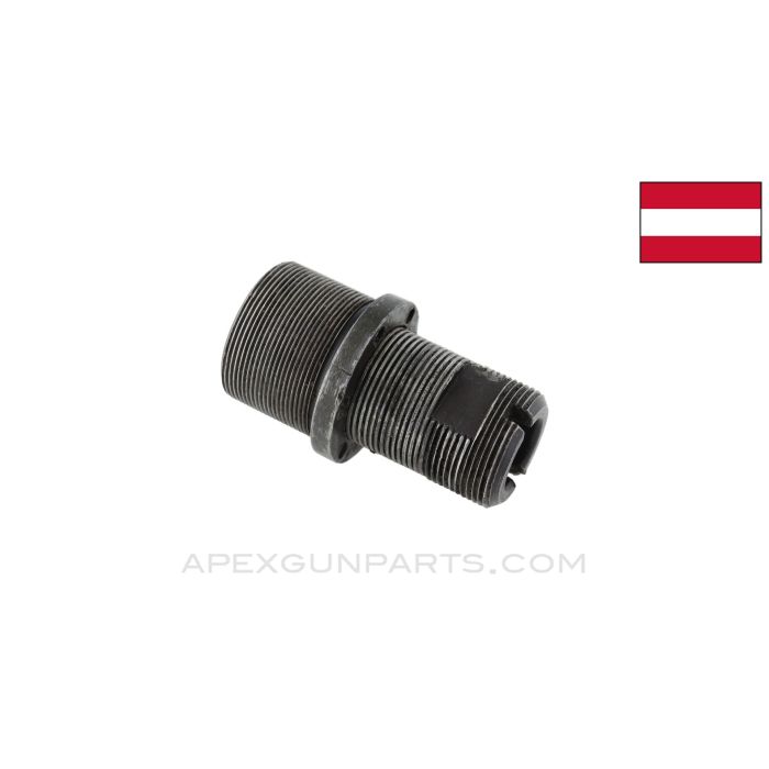 Schwarzlose M1907 / 12 Flash Hider And Water Jacket Threaded Insert Set, Some Stripped Threads *Fair* 