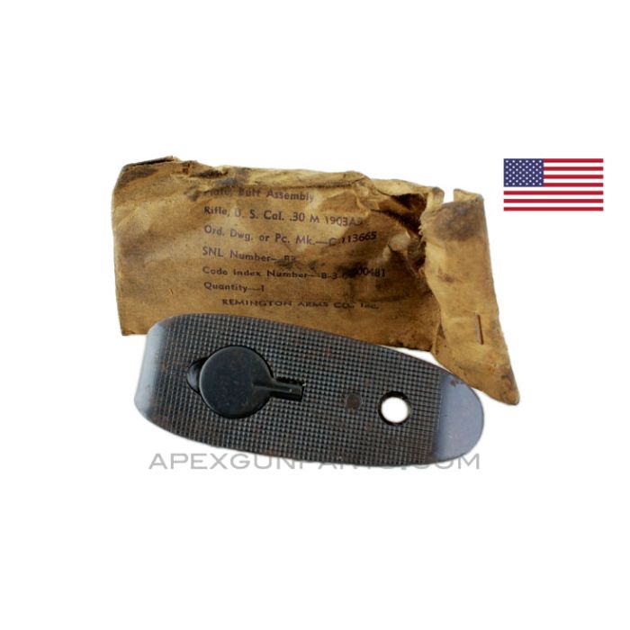 Springfield 1903A3 Buttplate, With Trap Door, Blued *NIW* 