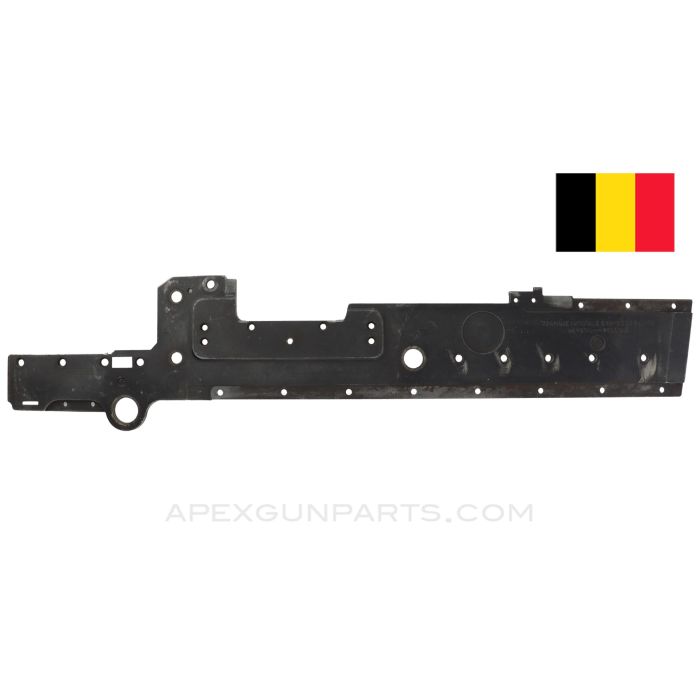 FN MAG58 Side Plate, Left, Stripped of All Parts, Crest Milled Out, Small Crack *Fair* 