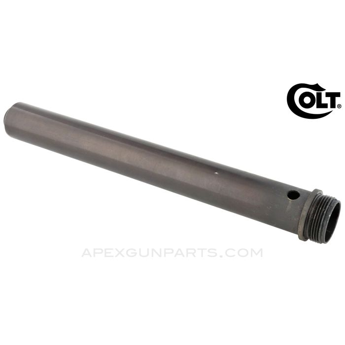 Colt 601 M16 Early Receiver Extension / Buffer Tube, No Wrench Flats, w/ Hole *Good* 