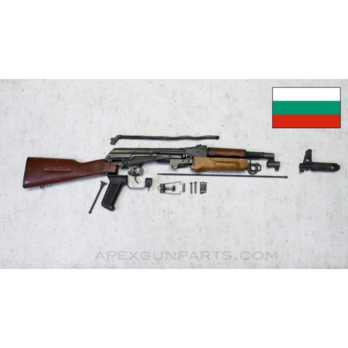 Bulgarian AK-74 Parts Kit, Wood Furniture, No Rear Sight, 5.45x39 *Good* 