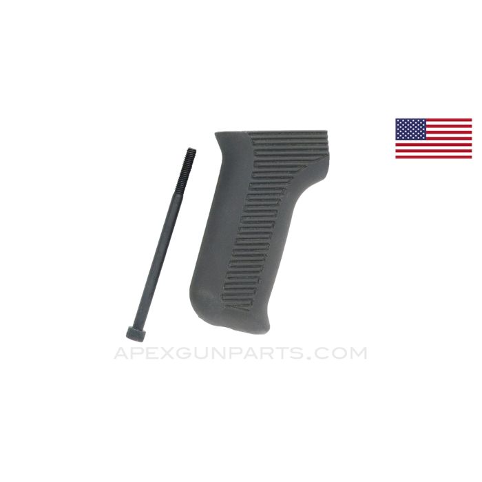 PKM Pistol Grip and Mounting Screw, Gray Delrin® *NEW* US Made 922(r) compliant part